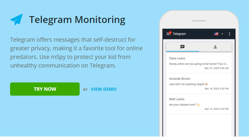 Telegram monitoring for android 8